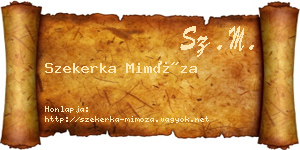 Szekerka Mimóza névjegykártya